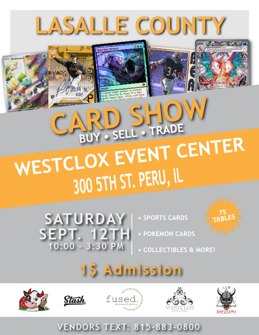 September 12th Westclox Tables (8 Foot)